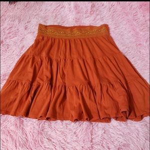 2 in 1 skirt or top cute orange color skirt/top midi skirt